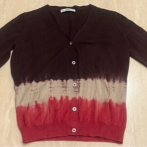 Prada Spring 2004 Tie Dye 3/4 Sleeve Cardigan